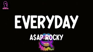 A$AP Rocky - Everyday (feat. Rod Stewart, Miguel &amp; Mark Ronson) (lyrics)