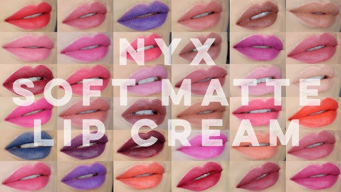 ♡ NYX SOFT & REVIEW LIP SWATCHES MATTE | YouTube Collection Entire ♡ CREAM -