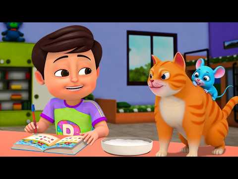 म्याऊं म्याऊं बिल्ली करती - Meow Meow Billi Karti v3 + Best Hindi Kids Rhymes | Lullaby Kids