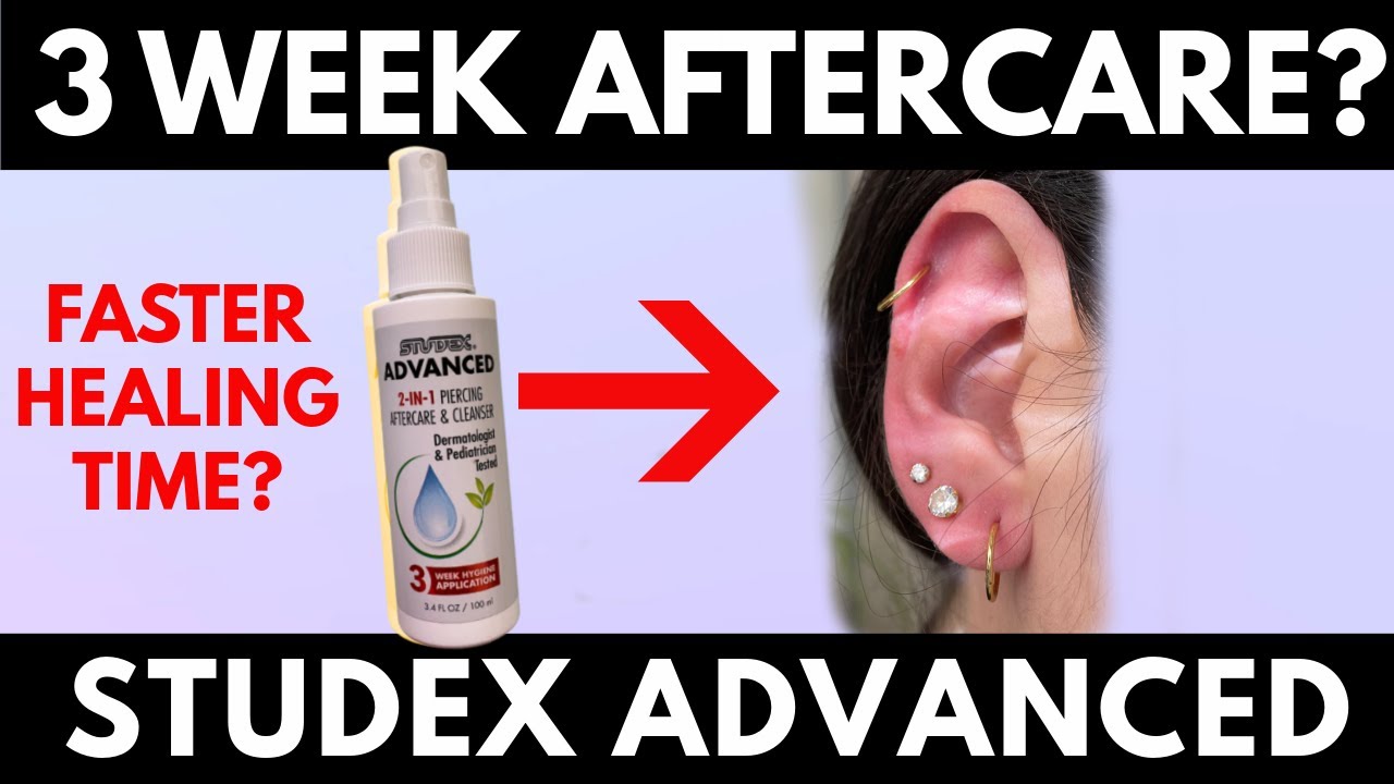 3 WEEK AFTERCARE?? Trying out the Studex Advanced Aftercare!