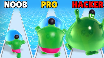 NOOB vs PRO vs HACKER in Wobble-Man Run