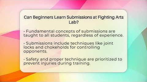 Can Beginners Learn Submissions at Fighting Arts Lab? - Fighting Arts Lab