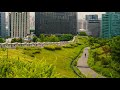 [4K Seoul] Walking along the City Wall swept by heavy rain | Namsan park, Korea