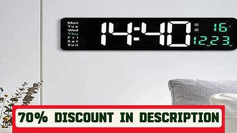 A must-have product! Large Digital Wall Clock Temp Date Week Display Remote Control Power Off Memo