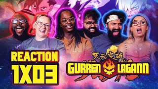 Ron Joins the Team! Gurren Lagann - 1x3, Who Do You Think You Are, Having Two Faces? Group Reaction