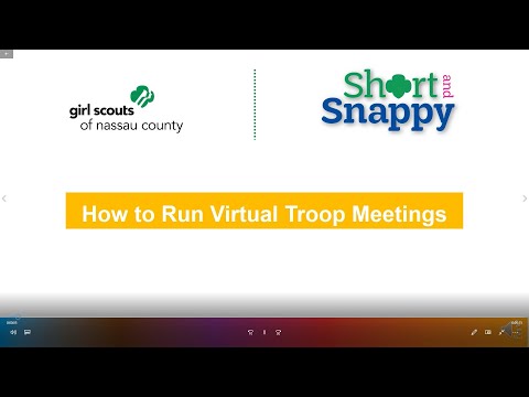 How to Run Virtual Troop Meetings - GSNC Short and Snappy Training Series