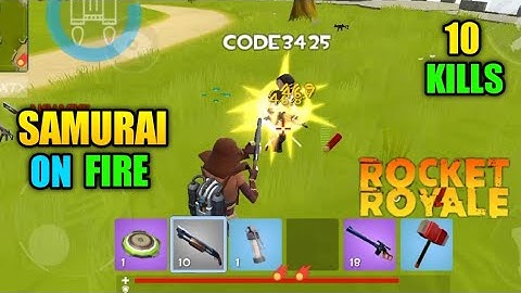 Rocket Royale 10 KILLS THE SAMURAI ON FIRE - Android gameplay #43
