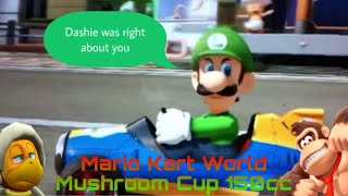 Playing Mario Kart World Mushroom Cup 150Cc Mario Kart World