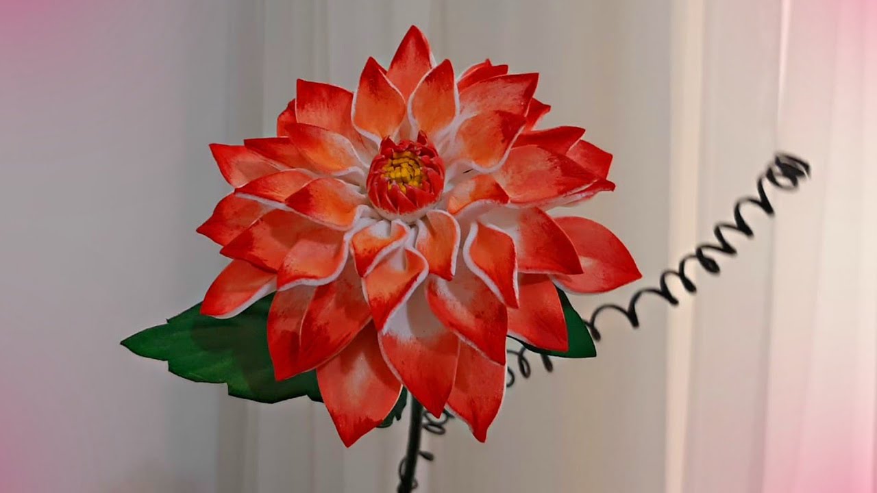 Flor Dália de E.V.A. - Fácil e Sem Frisador !!