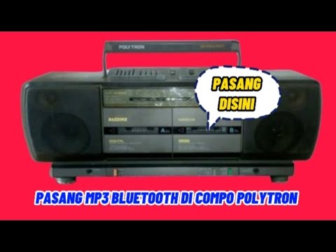 cara pasang mp3 bluetooth di tape compo polytron jadul