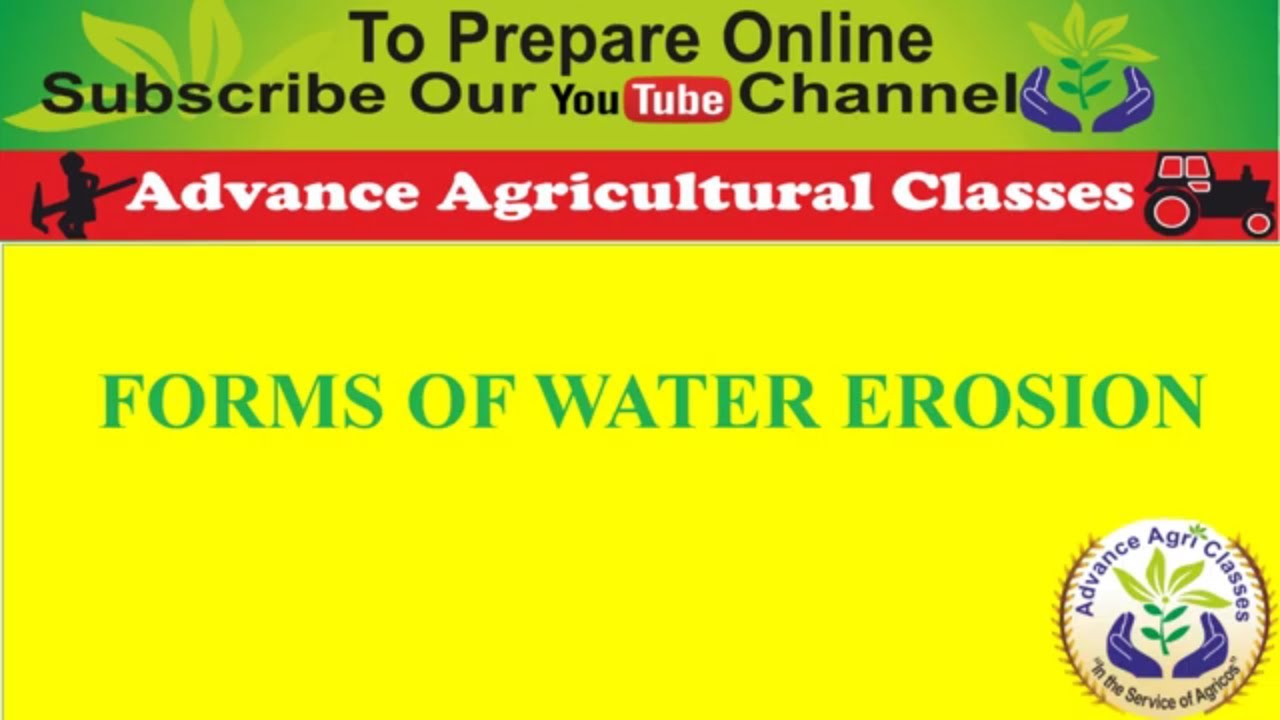 FORMS OF WATER EROSION
