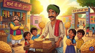 बिहारी आलू पापड़ | Bihari Aalu Papad | Hindi Kahaniya | Ai Animation stories 