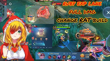 Mobille legend - solo ranked ruby exp lane full dmg with change atck spd the power of RAT - yusagi
