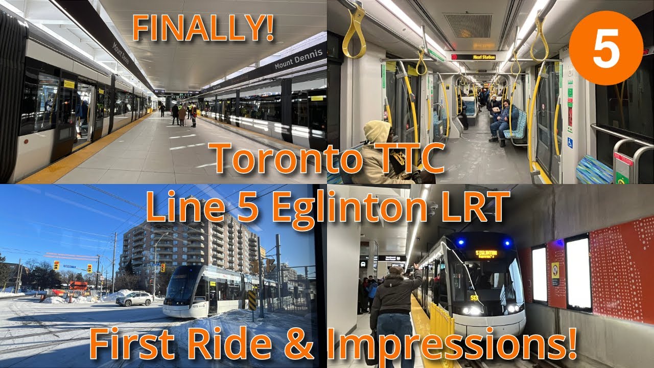 FINALLY! Toronto TTC Line 5 Eglinton LRT First Ride & Impressions! 2/8/2026