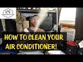 How to clean a window air conditioner, remove the mold and make it smell better.