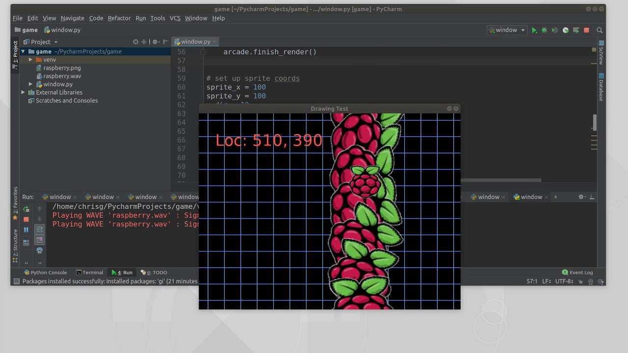 Bouncing sprites and moving backgrounds - Python Arcade module demo ...