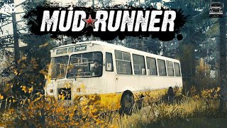 Bus On Muddy Road Mudrunner Offroad Simulation