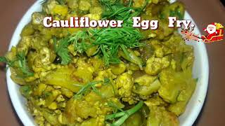 Cauliflower  Egg  Fry .
