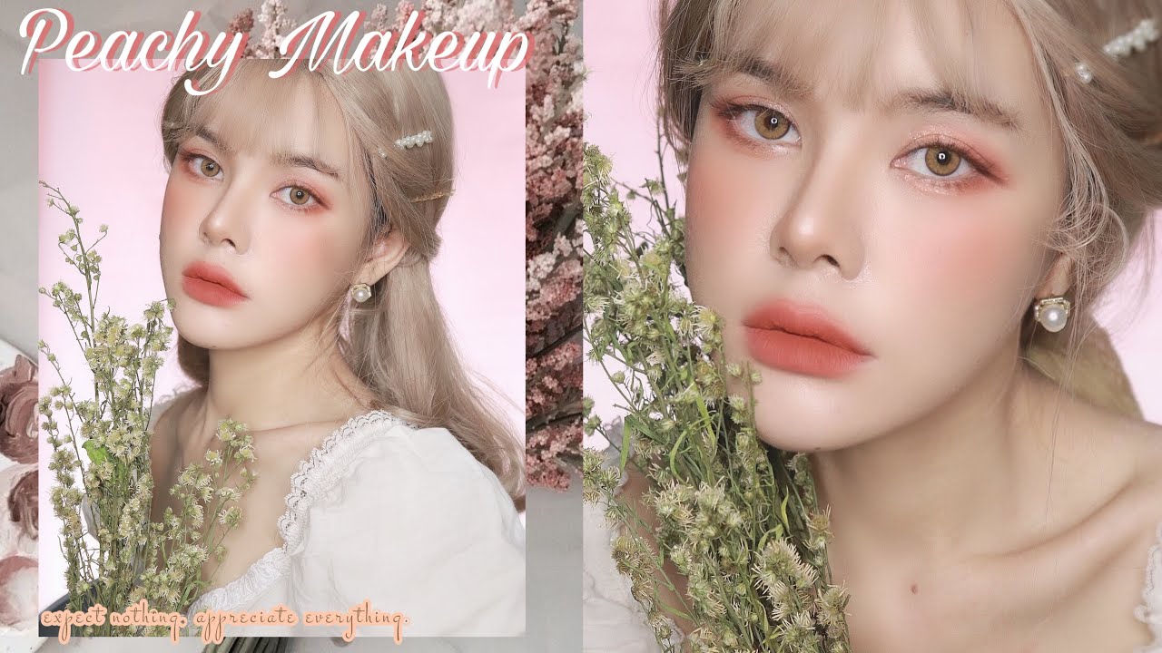 Sweet Peachy makeup 🍑 แต่งหน้าโทนพีชหวานละมุน | C_ROT