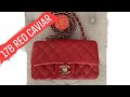 Chanel Unboxing | 17B Chanel MINI FLAP bag red caviar | Chanel LV