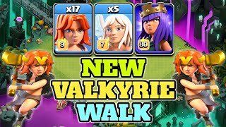 New Th14 Valkyrie Walk Strategy !! Queen Walk + Valkyrie Th14 Valkyrie Attack | Th14 Attack Strategy