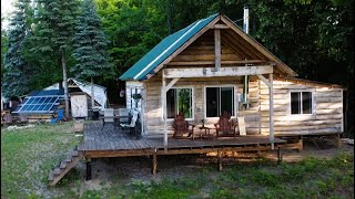 Timelapse Couple Builds An Amazing Off Grid Cabin in 23 Minutes | No talking Just doing