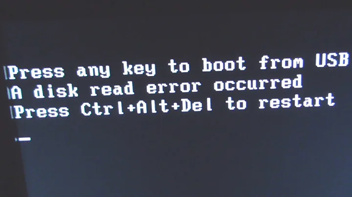 How to fix "A disk read error occurred" while booting from USB Flash Drive