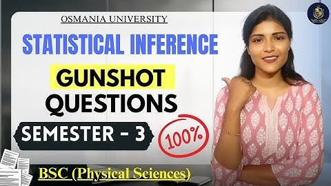 STATISTIEK || BSC FYSISCHE WETENSCHAPPEN || SEM-3 || BELANGRIJKE VRAGEN || O.U || ‎@shivanipallela