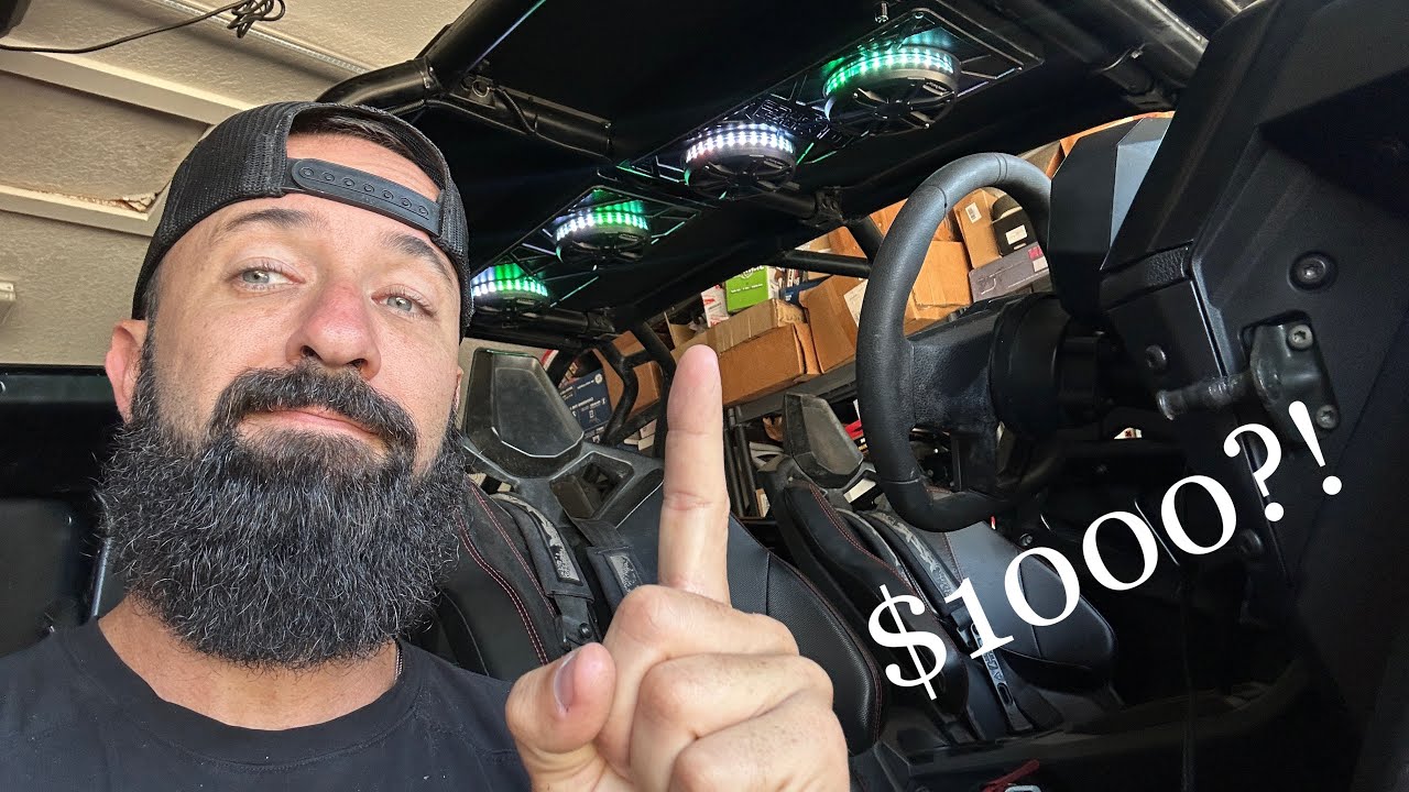Custom AFFORDABLE Audio Roof Install on Rzr!! LOUD!!! - YouTube