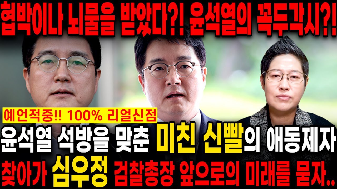 Outline Video 윤석열 석방과 이재명 무죄를 맞춘 미친 신빨의 애동제자에게 심우정 검찰총장의 앞으로의 미래를 묻자.. 충격! 협박이나 뇌물을 받았다?! 윤석열의 꼭두각시?! 심우정 신점 사주