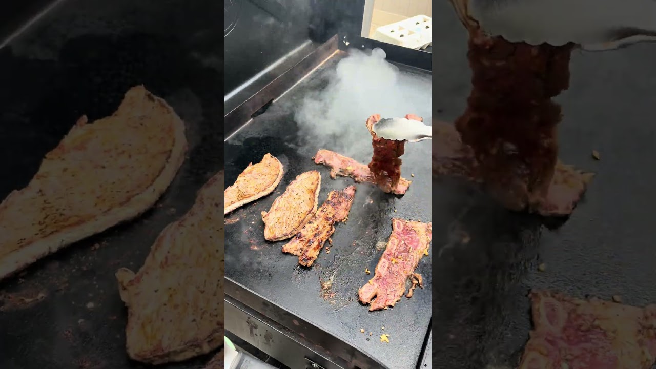 How do you think I did? #shorts #fyp #cooking #breakfast #blackstone #egg #steak #easy #fathersday