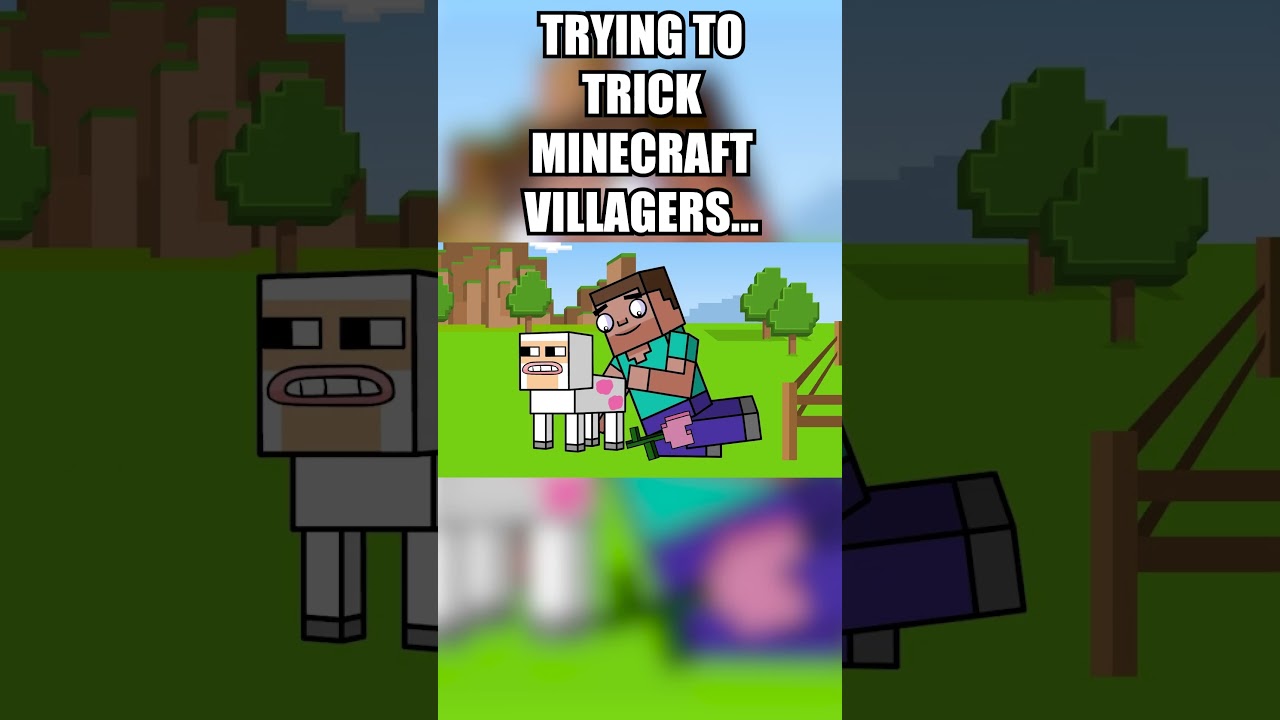 Trying to trick Minecraft villagers #minecraft #shorts