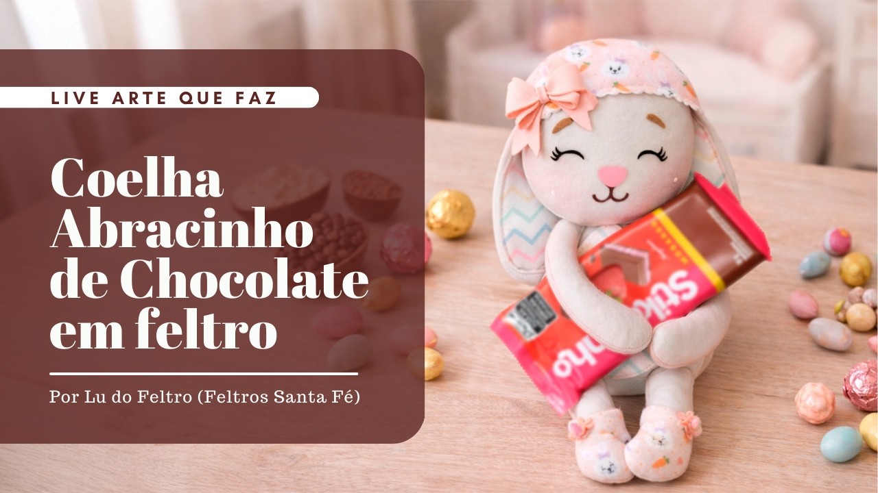 Coelha Abracinho de Chocolate em feltro | por Lu do Feltro