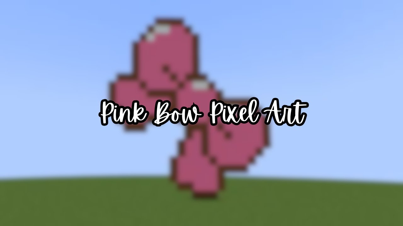 Pink Bow Pixel Art | Minecraft Creative Build (No Commentary) - YouTube