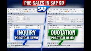 SAP SD Pre-Sales Process Explained 🚀 Inquiry & Quotation Practical Demo