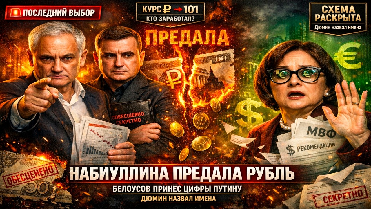 НАБИУЛЛИНА СЛИВАЛА РУБЛЬ ЗАПАДУ — БЕЛОУСОВ ПОЙМАЛ ЗА РУКУ. ДЮМИН ВСКРЫЛ СЧЕТА