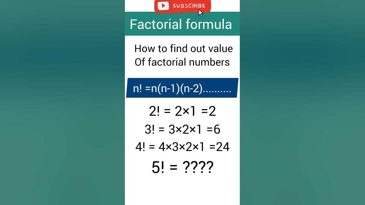 Factorial !/ factorial formula #trending #easymaths #shorts #maths ...