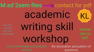 M.ed3rdsem academic writing skill #med files and practical