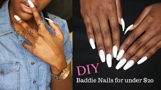 DIY Coffin Nails for under $20 // Instagram Baddie Nails // Amiko Tyye