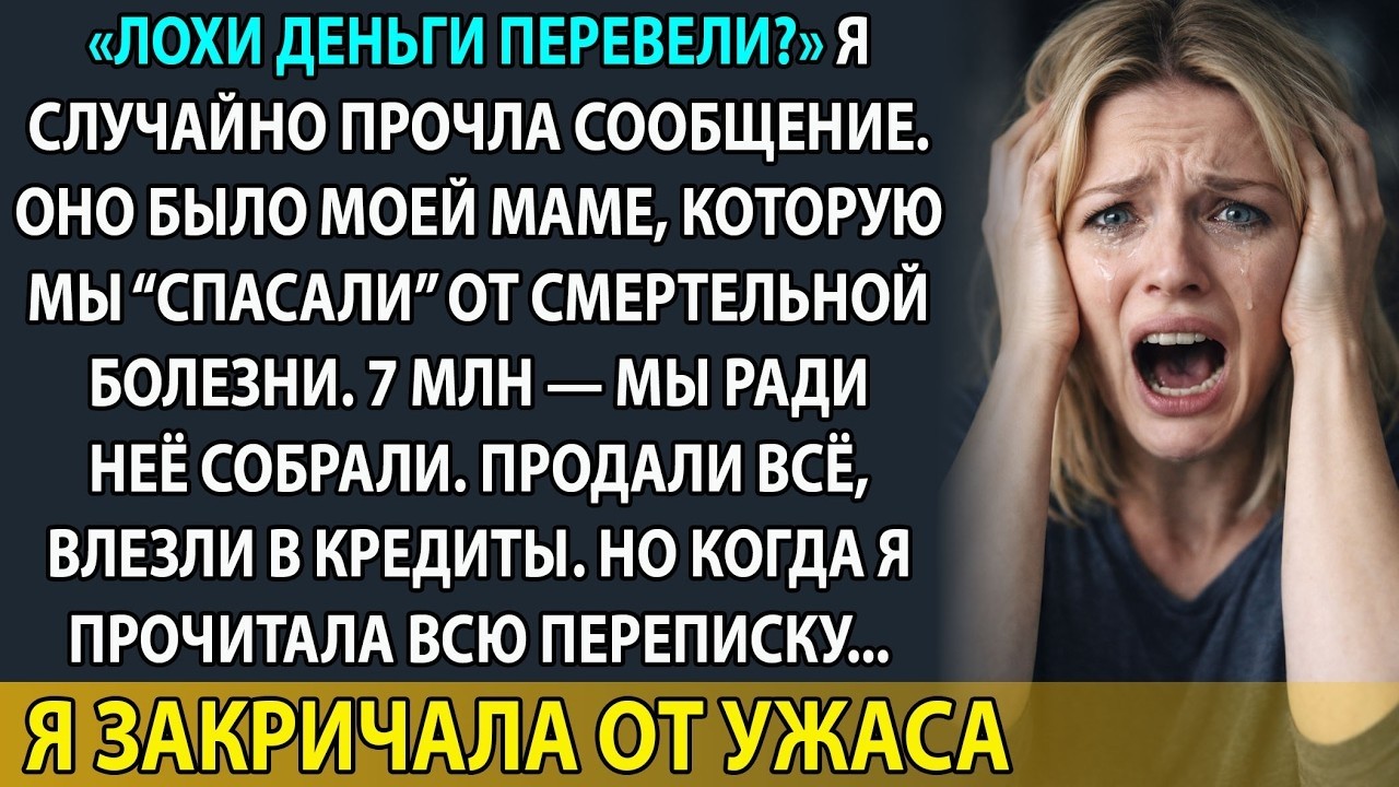 7 млн ради мамы. Я думала — спасаю… пока не прочитала переписку