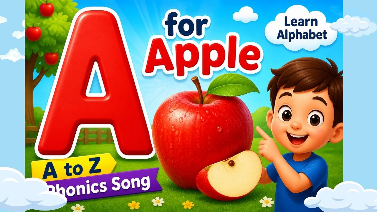 A for Apple | Fun Learning Video for Kids | ABCD Alphabet Song - YouTube