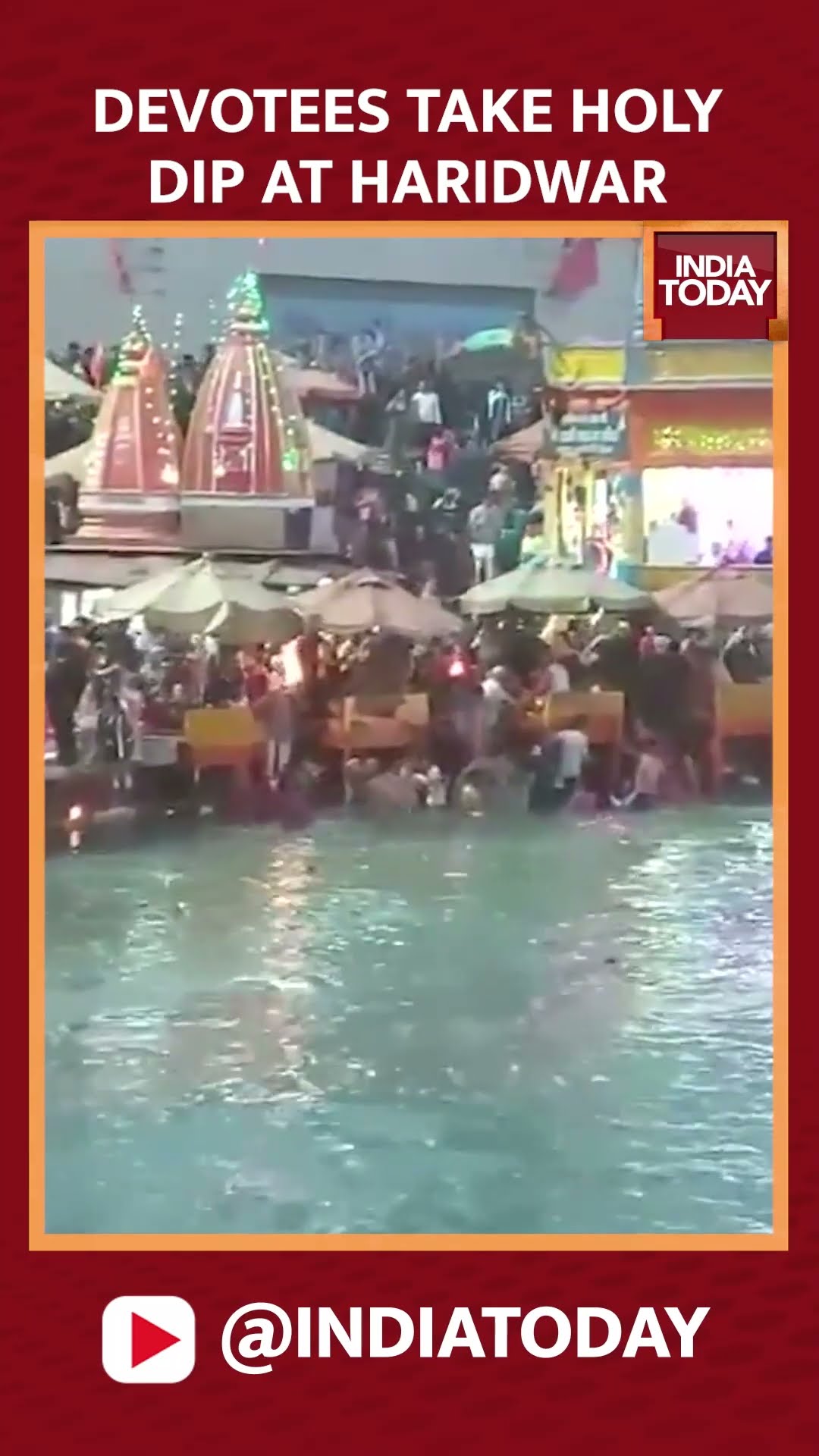 On The Occasion Of Maha Shivratri, Devotees Take A Holy Dip At Haridwar #mahashivratri #haridwar
