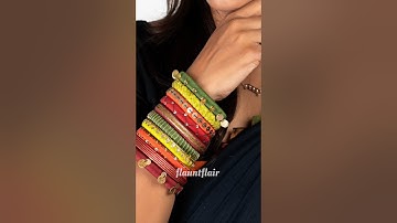 DIY Bangles For Navaratri 💫 | DIY Navaratri Bangles ♥️| #threadbangles #threadbangles #navaratri