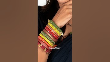 DIY Bangles For Navaratri 💫 | DIY Navaratri Bangles ♥️| #threadbangles #threadbangles #navaratri