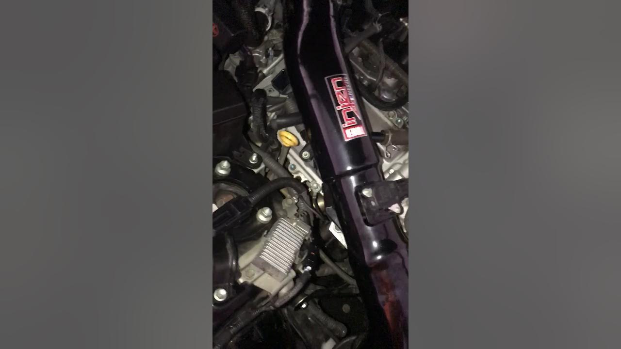 How to check oil level in a Lexus IS350. Make sure oil is at the top