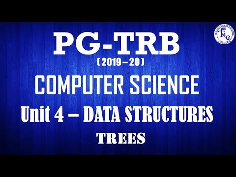 PG TRB CS 2019-20,  UNIT-4 DATA STRUCTURE (TREES)