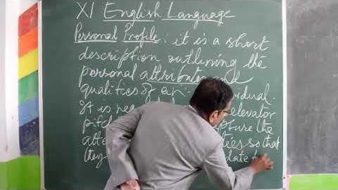 Class 11 English Language Personal Profile