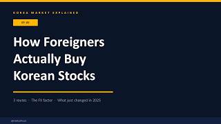 How foreigners actually buy korean stocks