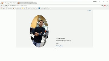 Login with google in php: Show user profile and implement logout in php part3