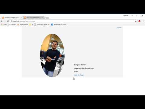 Login with google in php: Show user profile and implement logout in php part3